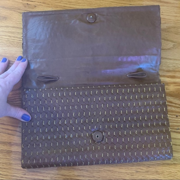 Vintage ANDREA PFISTER Italian Leather Clutch - Picture 2 of 6